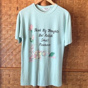 Vintage Mint Green Christian Bible Graphic Tee small